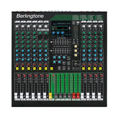 -Berlingtone,12-Channel Professional Bluetooth Audio Mixer, PC Recording, 24 ...