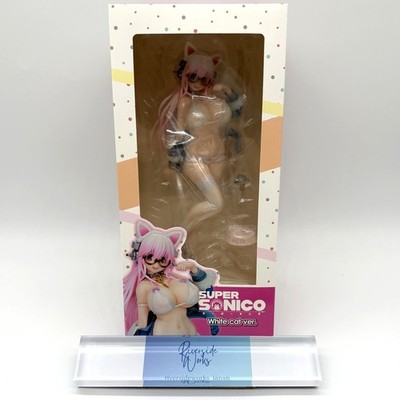 Super Sonico White Cat Ver. Reissue PVC ABS Figur JP