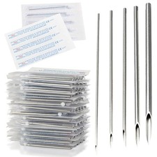 Ear Nose Catheter Piercing- 50Pcs Mixed Piercing Kit 12G 14G A1-Mixed-50pcs