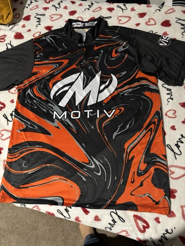 Motiv Bowling Short Sleeve Jersey XL 100% Polyester Darren Baker