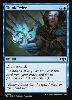 (x4) Think Twice 168 Play Set C Normal TDC MTG NM