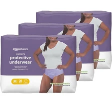 Amazon Basics Incontinence Underwear for Women, Protective, Disposable
