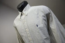 VTG Polo Golf Ralph Lauren Dress Shirt Tilden Long Sleeve Plaid Mens Size Large