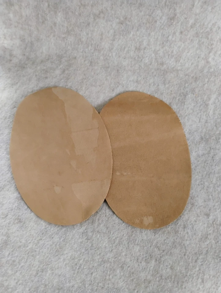 Vintage Brown Suede Sew-On Elbow Patches 6.5 Inches Lot of 4 - Image 4 of 4