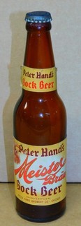 1930s MEISTER BRAU BOCK BEER 12oz. IRTP Bottle w/ Cap PETER HAND Chicago Ill.