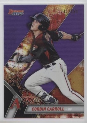 2019 Bowman's Best Top Prospects Purple Refractor /250 Corbin Carroll #TP-11 1j2