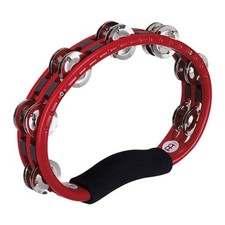 Meinl Hand Held Molded ABS Tambourine, Red, Nickel Plates Steel Jingles - TMT1R