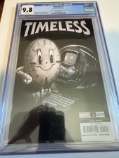 Timeless #1 CGC 9.8 NM/M 1:50 2nd Printing Ramos B&W Sketch Variant Miss Minutes