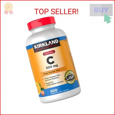 Kirkland Signature Chewable Vitamin C 500 Mg Tangy Orange Taste: 500 Tablets