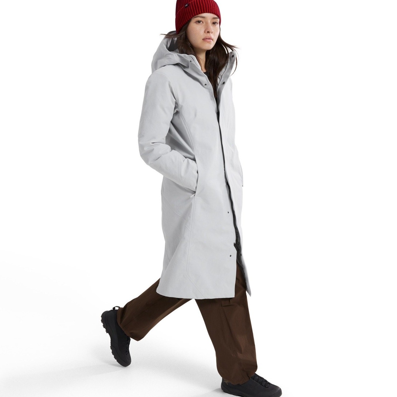 Arc'teryx Patera Down Parka Womens Large Solitude Off White Waterproof Jacket