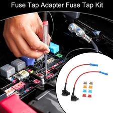 32V Low Profile Fuse Tap Adapter w/ 8 5A+7.5A+10A+15A Blade Style Fuse