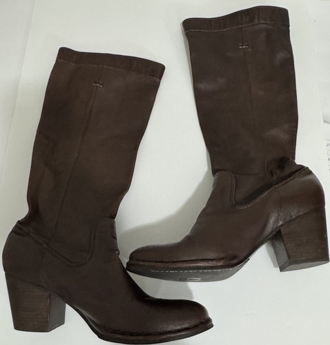 Frye Rory Scrunch Boots Tall Leather Supple Sz 11 Knee Western Block Heel 77425