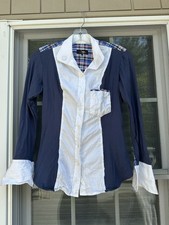 Le Fash Long Sleeve Horseback Riding Show Shirt Size Small
