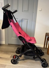 Mothercare XSS pink Cabin Friendly Stroller Holiday Travel Pushchair with bag