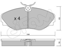 Cifam Bremsbelagsatz, Scheibenbremse 822-338-0 FüR Renault