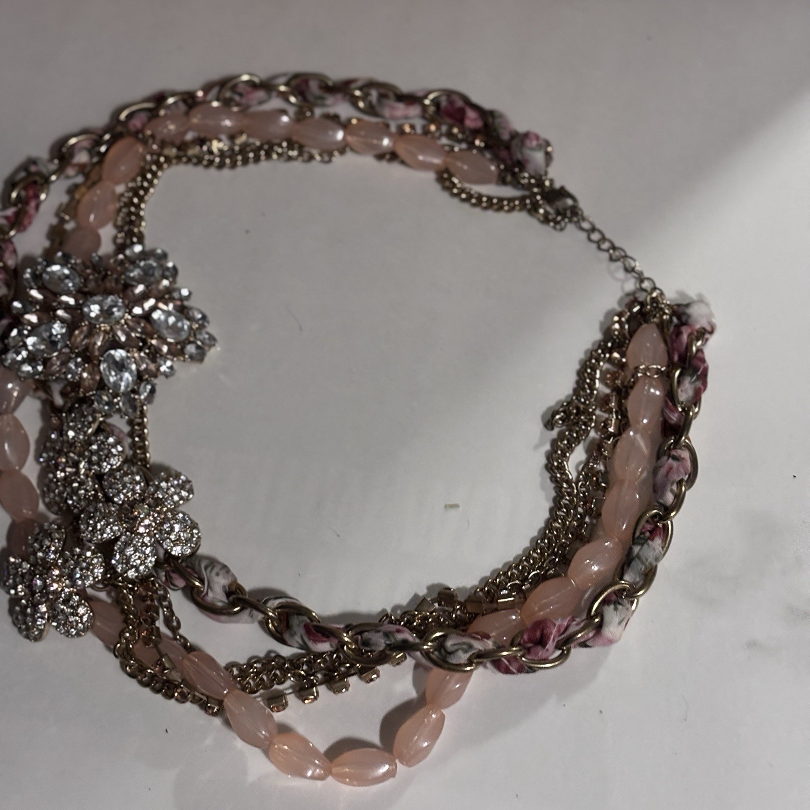 Vintage Rhinestone Statement Collar Multi Strand - image 8