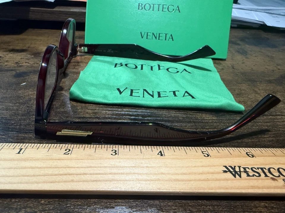 Bottega Veneta Mujer Rojo Borgoña BV1155O Monturas Gafas Italia Foto 4 de 4