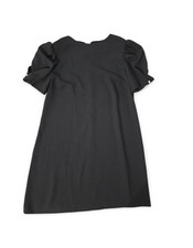 zara black dress with perals on sleeves