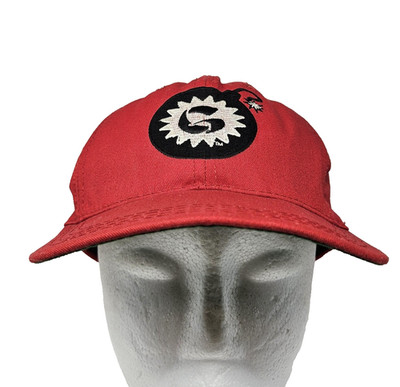 Vintage Gotcha Hat Cap Snap Back Youth Red Bomb Logo Surf Skate Made USA 90s