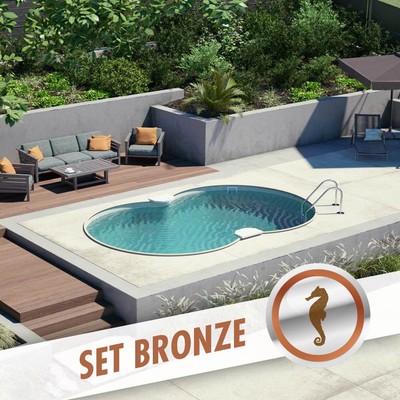Achtform-Set BRONZE 4,70 x 3,00 x 1,20 m, Folie sand 0,80 mm, eingelassen