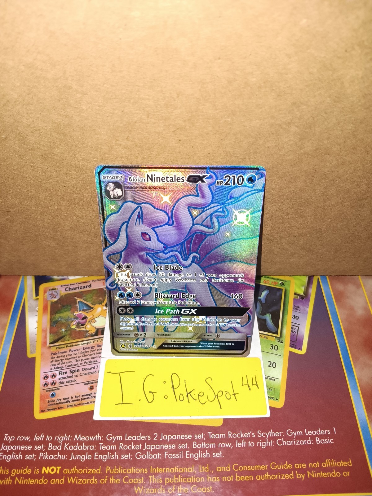 Pokemon 2019 Hidden Fates Alolan Ninetales Gx #SV53/SV94 Mint