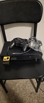 Sony PlayStation 2 Black Console NTSC-U/C SCPH-30001 DVD w/ Controller Cables