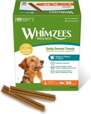 by Wellness, Chew Sticks for Large Dogs, Natural Treats for Oral Hygiene, Size L