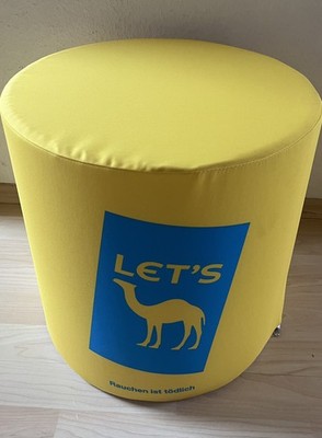 Camel Werbeartikel Sitzhocker Schaumstoff (Neu und Unbenutzt)