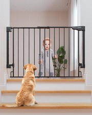 Expandable Baby Gate 29.2  43" for Stairs - Auto Close Wall-Mounted
