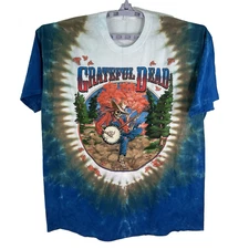 Vintage Liquid Blue Grateful Dead Banjo T-Shirt 90s 1994 Fall Concert SZ 3XL