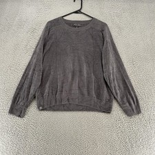 Barefoot Dreams Sweater Womens Large Gray CozyChic Ultra Lite Knit Pullover