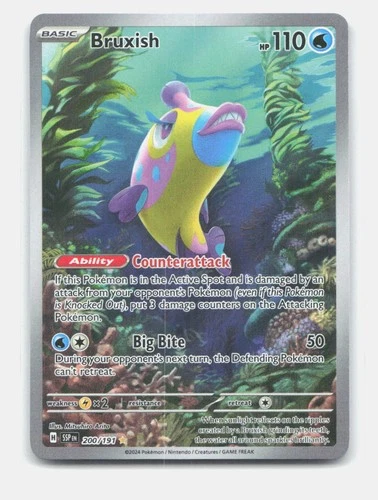 Bruxish 200/191 Illustration Rare Surging Sparks Pokemon Holo Near Mint