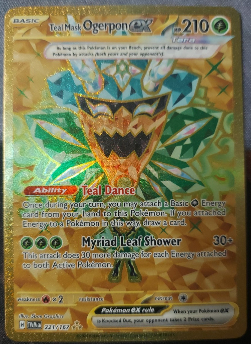 Teal Mask Ogerpon ex 221/167 Pokémon Twilight Masquerade NM