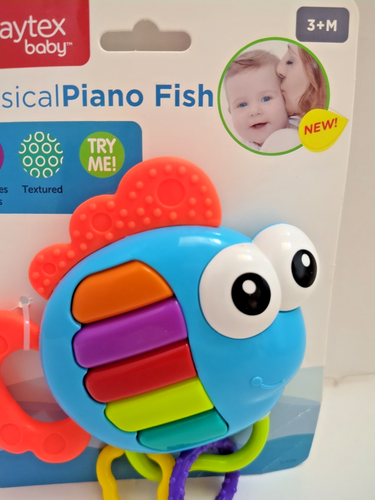 New Playtex Baby Musical Piano Fish 4 Melodies and Lights 3 + Months - Picture 3 of 7