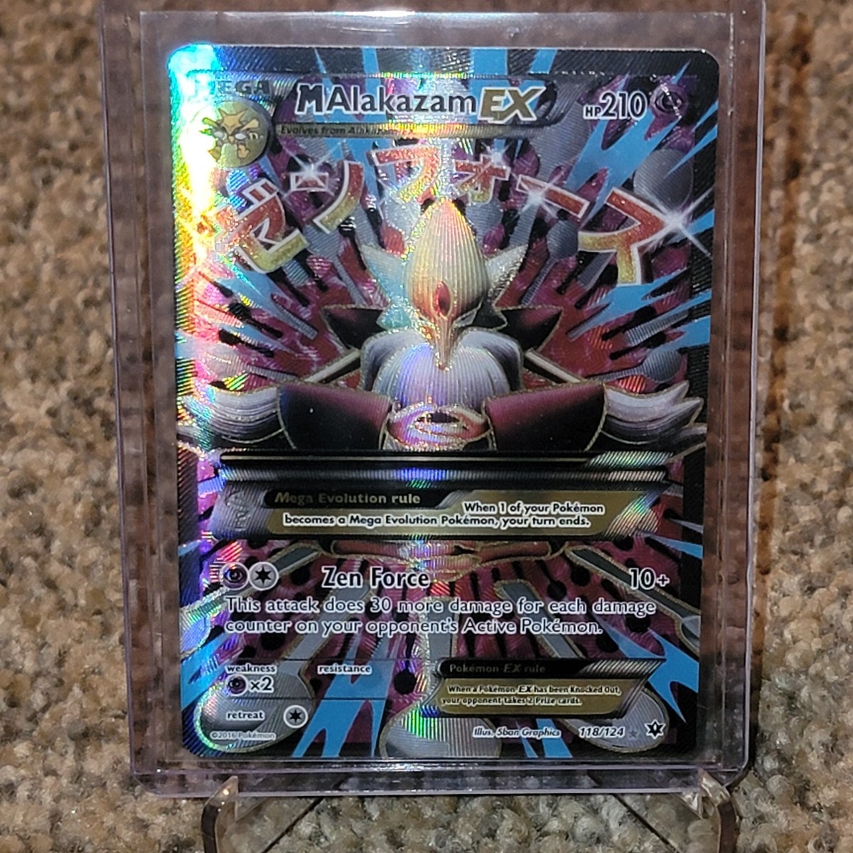 Pokmon Mega M Alakazam EX Full Art Holo Card 118/124 XY Fates Collide |  eBay