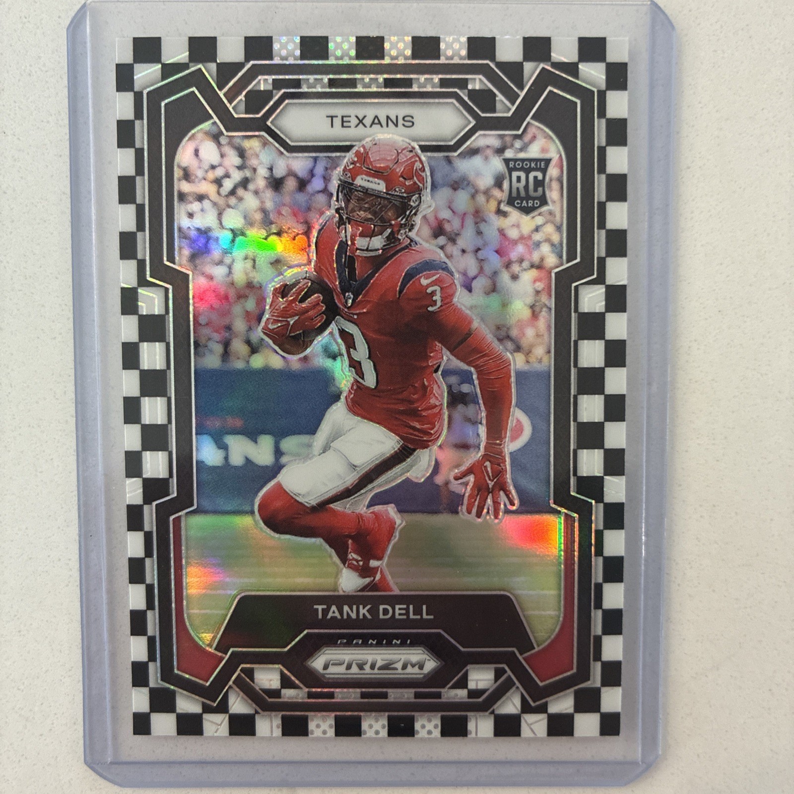 Tank Dell 2023 Panini Prizm RC Black White Checkerboard SP #341 Texans