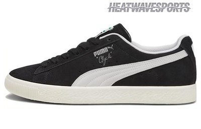 PUMA Clyde Hairy Suede PUMA Black Frosted Ivory - 393115-02 Size