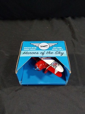 2004 Toysmith Heros Of The Sky Diecast Plane Red John American  - NEW VERY RARE!