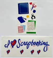   Vintage 90s Sticker Set Mrs Grossmans I LOVE SCRAPBOOKING Creative Memories