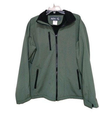 Pulse Ski Snowboarding Jacket Men's Sz L OD Green Snow Outdoors Warm Zip Pocket
