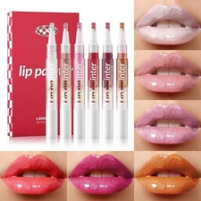 LANGMANNI Lip Painter Set 6 Colors Shimmer Gloss Liquid Lipstick