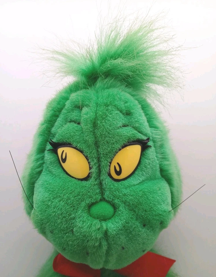 Vintage Macy's The Grinch with Book 25.5" Plush Stuffed Animal 1997 Christmas - Image 4 of 4