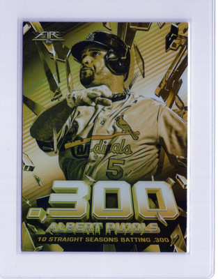 2020 Topps Fire - Shattering Stats Albert Pujols #SS-9 Gold Minted
