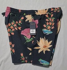 Roark Board Shorts Shorey 16" Shell Cove Size: Medium / Navy Floral / NWT