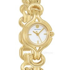 Tory Burch 'The Braided Knot' Womens Watch, Gold Stainless Steel, White Dial
