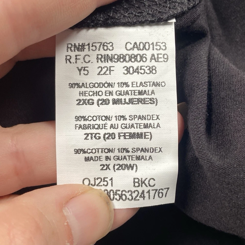 Pantalones cortos de motociclista Just My Size JMS para mujer talla 2X negros elásticos nuevos sin etiquetas Foto 3 de 4