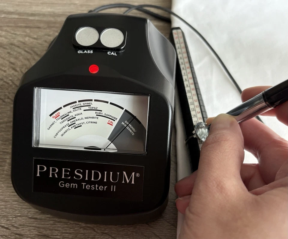 Anillo de oro blanco de 14 KP con topacio y diamantes talla 8,25 para dama fino IMPRESIONANTE Foto 3 de 4