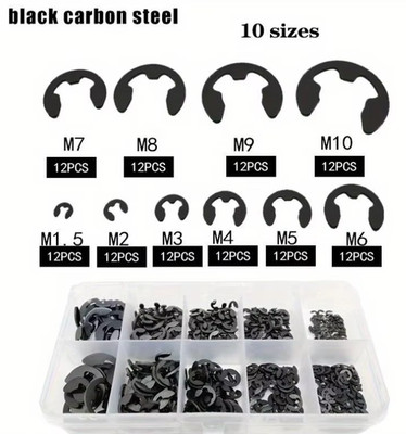 RC Sicherungsring E C Clip Sortiment M1,5 - M10 gehärteter Edelstahl 120 tlg.