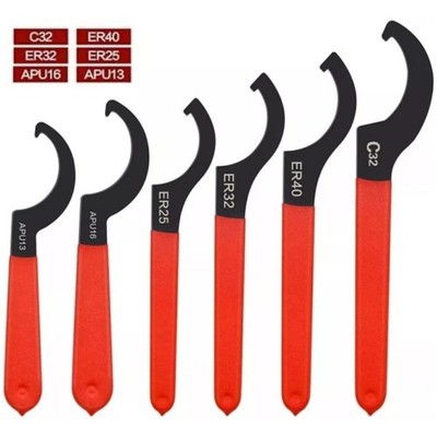   6pcs Coilover Spanner Wrench Set Coilover Wrench C-Shape Spanner Wrench Shock