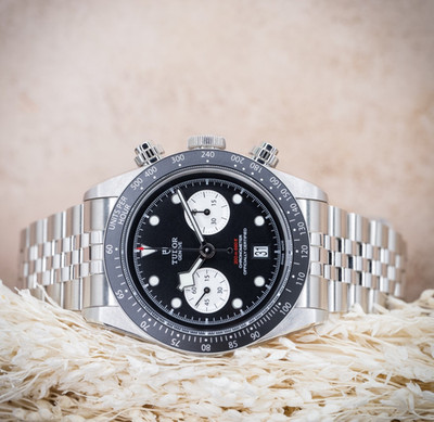 2026 NEW Tudor Black Bay Chrono Reverse Panda Black Dial Jubilee Bracelet 41mm